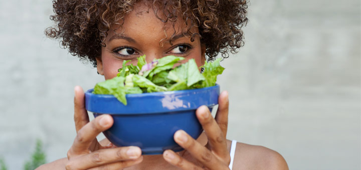 Image result for black girl eating salad